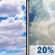 Wednesday: Mostly Cloudy then Slight Chance Showers And Thunderstorms