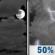 Tonight: A chance of rain showers between midnight and 2am, then a chance of showers and thunderstorms. Mostly cloudy, with a low around 53. Southwest wind 6 to 12 mph, with gusts as high as 24 mph. Chance of precipitation is 50%. New rainfall amounts less than a tenth of an inch possible. Tonight: Mostly Cloudy then Chance Showers And Thunderstorms