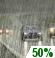 Thursday: A chance of rain. Mostly cloudy, with a high near 41. Northwest wind 3 to 9 mph. Chance of precipitation is 50%. Thursday: Chance Light Rain