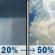 Friday: A chance of rain showers before 2pm, then a chance of showers and thunderstorms. Partly sunny, with a high near 78. Northwest wind 3 to 7 mph. Chance of precipitation is 50%. Friday: Chance Rain Showers