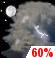 Monday Night: Showers and thunderstorms likely. Mostly cloudy, with a low around 63. East wind 3 to 9 mph. Chance of precipitation is 60%. Monday Night: Showers And Thunderstorms Likely